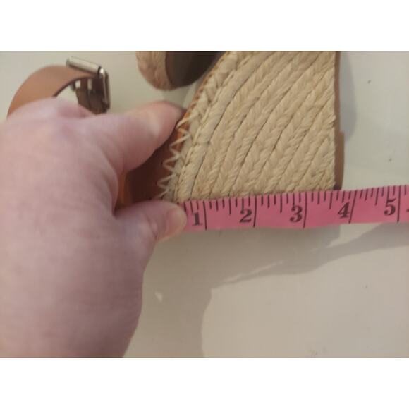 Dolce Vita Noor Brown Leather Espadrille Wedges Sandals 6 Size Made In Brazil - Picture 9 of 9